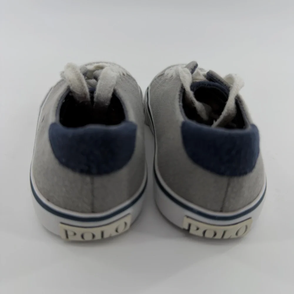 Polo Ralph Lauren Fantor III Toddler Boys Grey Navy Sneakers Size 9